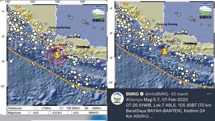 Gempa M 5,7 Guncang Banten, Terasa Sampai Jakarta