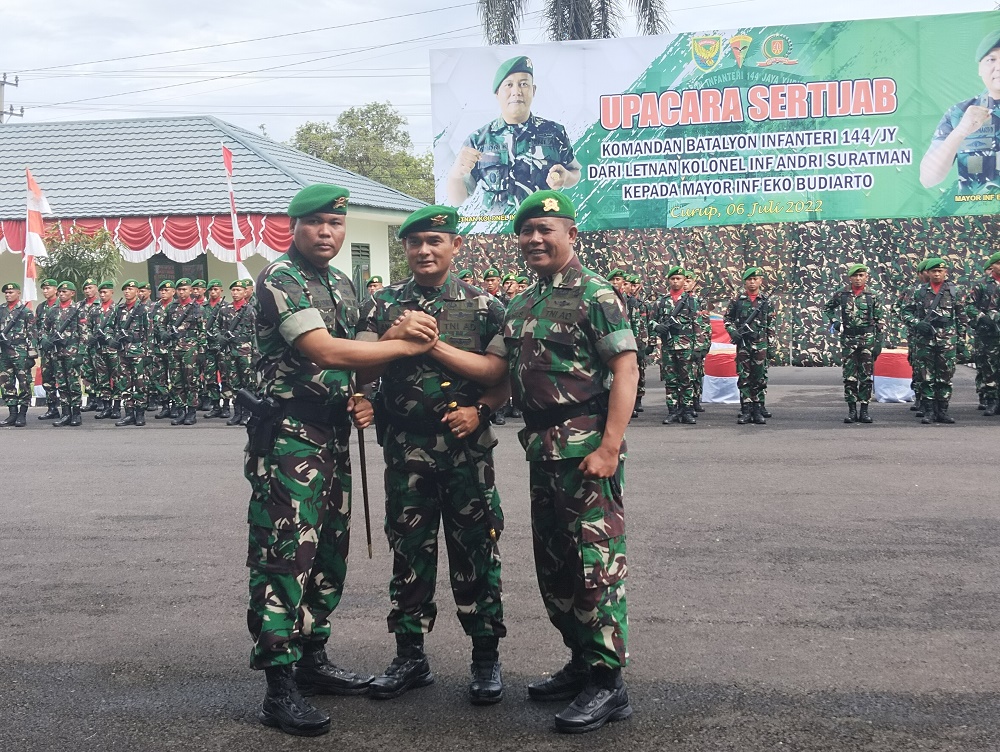  Mayor Inf Eko Budiarto Jabat Danyon Infanteri 144/JY 