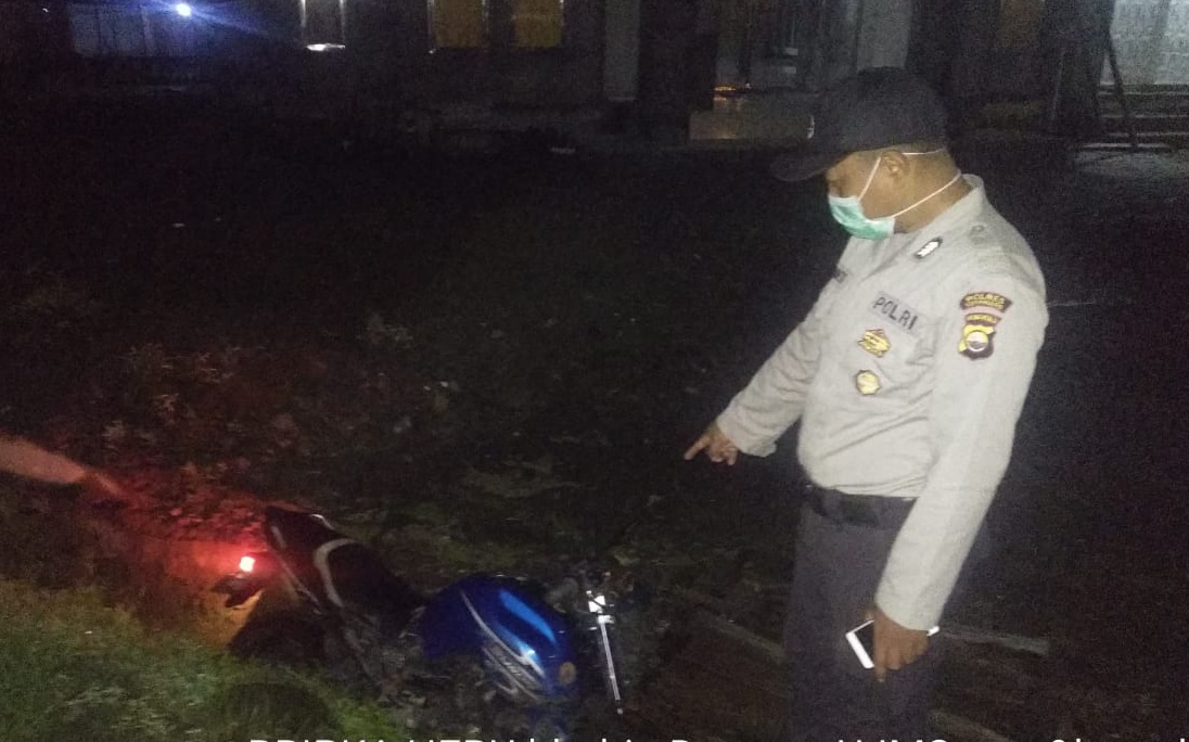 Laka Tunggal, Pelajar SMK Tewas di Tempat