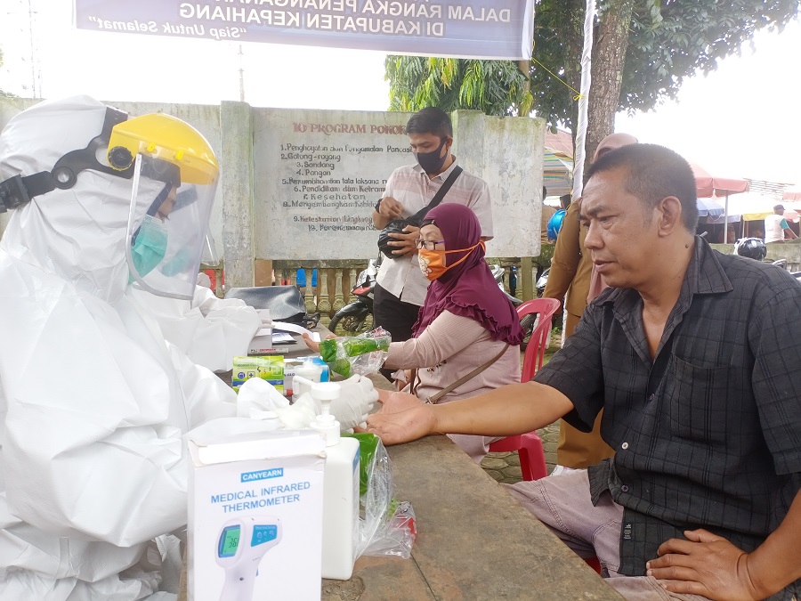 Dua Pedagang Pasar Kepahiang Reaktif Covid-19