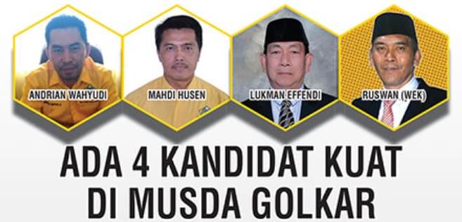 4 Kandidat Ketua Diprakirakan Maju di Musda Golkar