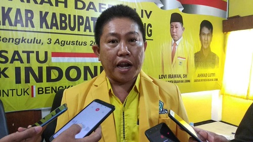 Aklamasi, Lovi Irawan Ketua Golkar Lebong Definitif