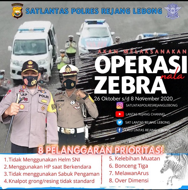 CATAT, 8 Pelanggaran Ops Zebra, Dimulai Tanggal 26 Oktober