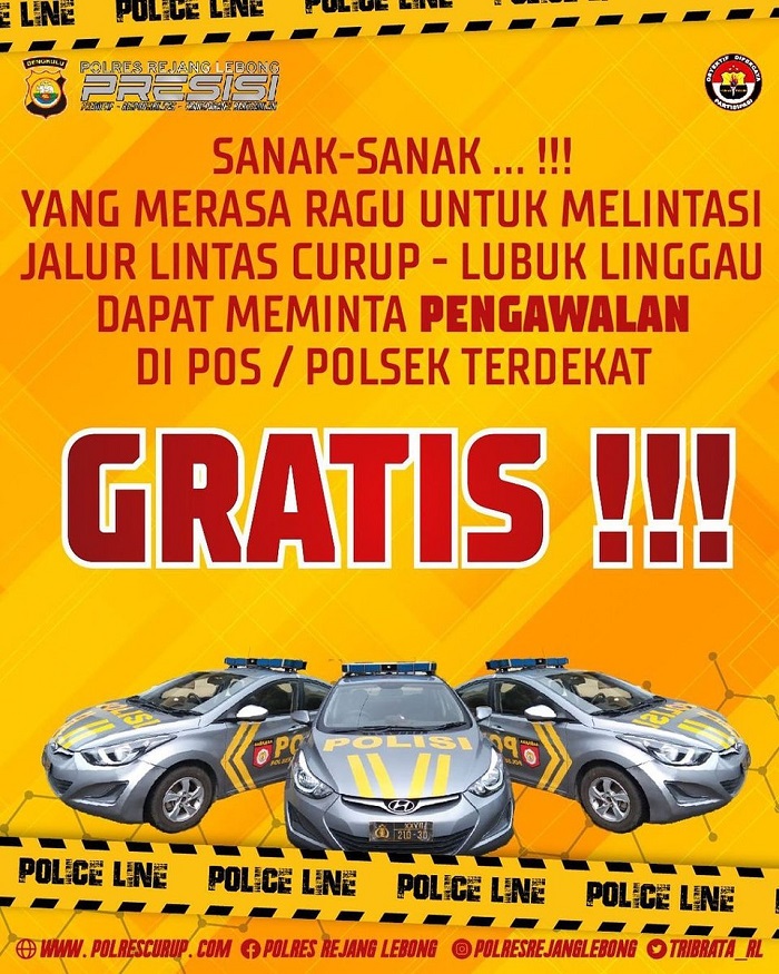 Pengawalan Gratis Melintasi Curup-Linggau