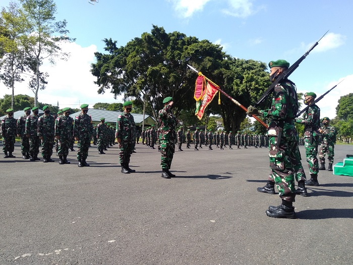 Jaga Perbatasan RI-Malaysia 450 Prajurit Yonif 144/JY Dikirim ke Kalbar