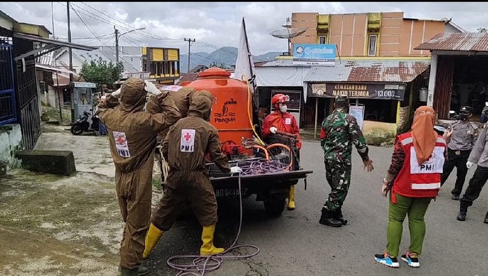 Kabawetan Diguyur Disinfektan