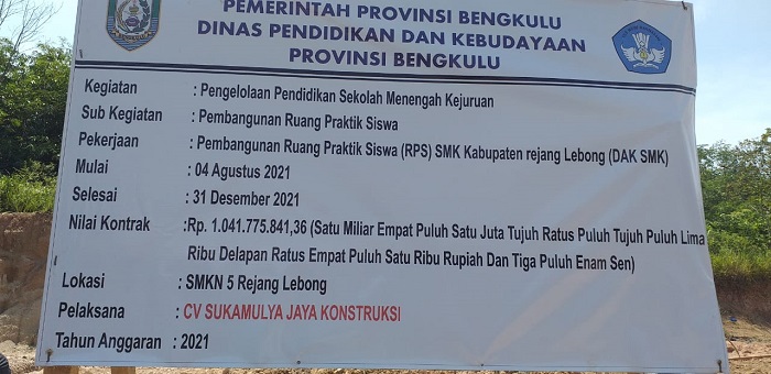 Pemborong SMKN 5 RL Belum Koordinasi