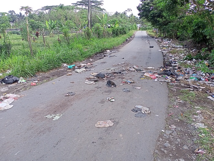 Jalan Desa Jadi Tempat Sampah