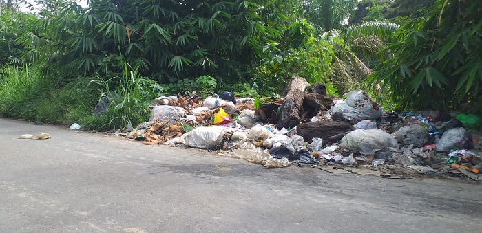 Warga Keluhkan Tumpukan Sampah, Lokasi Pinggir Sungai Selat