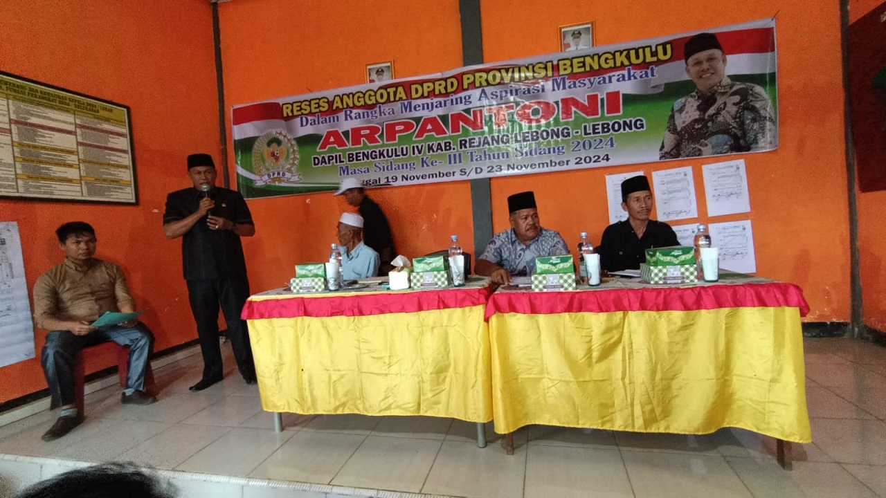  Ini Usulan Reses DPRD Provinsi Bengkulu Arpantoni