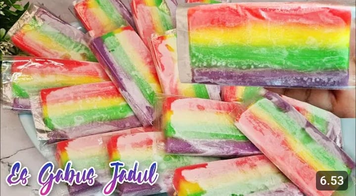 Resep Cemilan Jadul, Es Gabus Pelangi Bikin Nostalgia