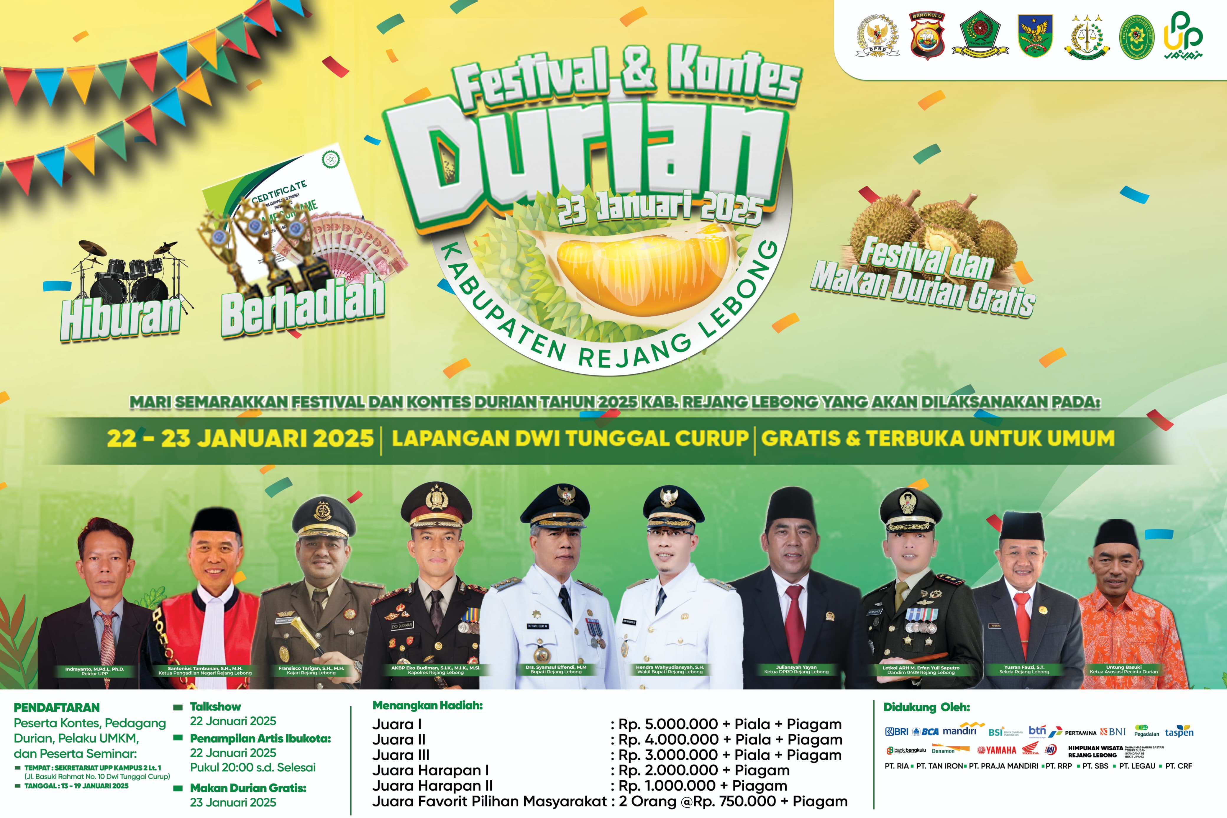 Festival Durian RL Siapkan Hadiah Belasan Juta Rupiah