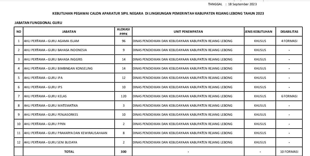 Kuota PPPK Guru Diperebutkan 1.789 Honorer