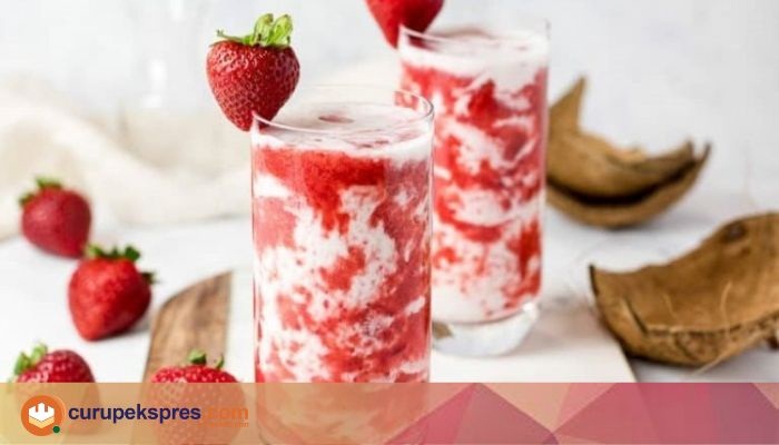 Resep Minuman Ala Korean Strawbery Milk Jelly 