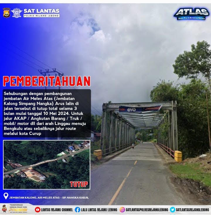 Mulai 10 Mei, Jalan dan Jembatan Simpang Nangka Ditutup, Ini Penyebabnya!