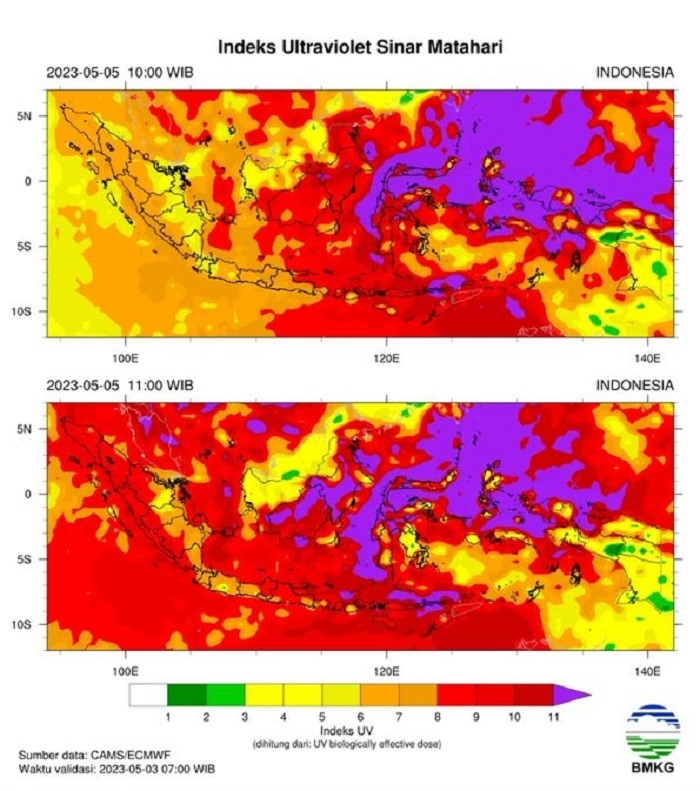 Panas Bedekang, Status Extreme Sinar UV. Berikut Arahan BMKG..