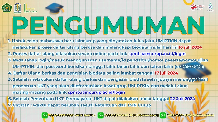 Wajib Tau, Begini Cara Registrasi Ulang Mahasiswa Baru di Kampus IAIN Curup