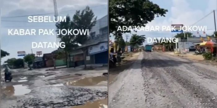Disebut Proyek Roro Jonggrang, Perbaikan Jalan Di Lampung Sebelum Kunjungan Presiden