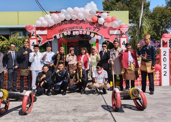 Berpakaian Ala Pahlawan, 2 SPBU Terbesar di RL Ikut Meriahkan HUT RI ke 77