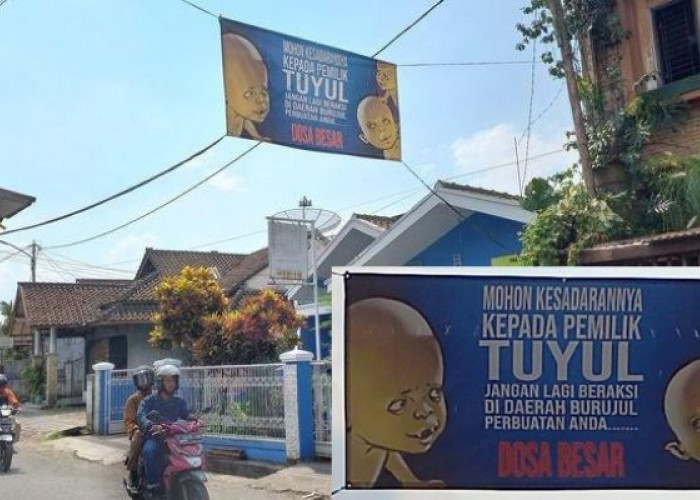 Spanduk 'Tuyul' Viral, Simak Cerita Warga Brujul Berikut ini.