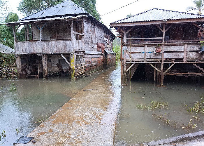 Sungai Meluap, Dusun Curup Diterpa Banjir Hingga 1 Meter