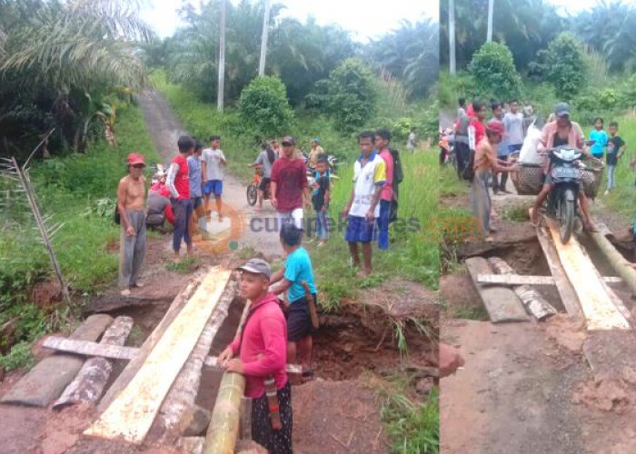 Diguyur Hujan Deras, Akses Jalan Desa Taba Tinggi ke Dusun Trans Taba Tinggi Putus 