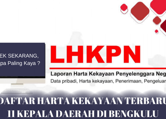 CEK SEKARANG, Ini Jumlah Harta Kekayaan Terbaru 11 Kepala Daerah di Bengkulu