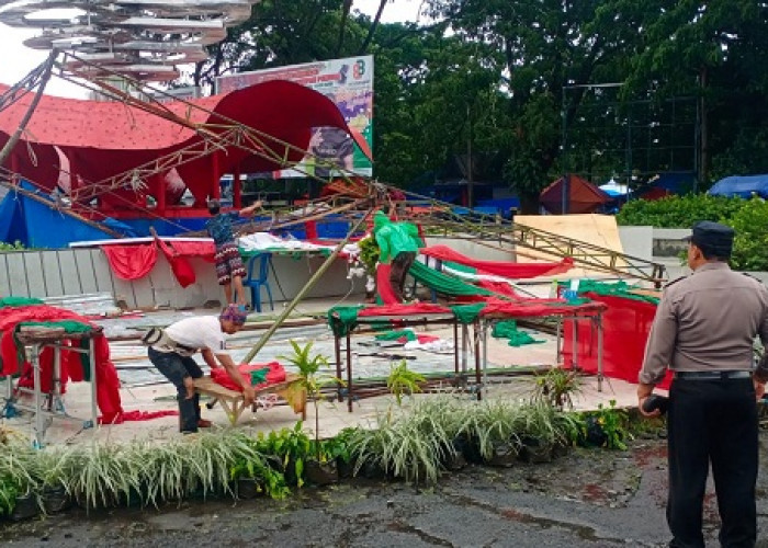 Waspada!! Angin Badai Serang Kepahiang, Tenda Posyan Porak Poranda
