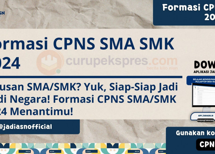 CATAT! Ini 29 Formasi CPNS untuk Lulusan SMA/SMK Tahun 2024