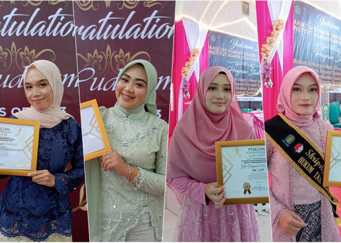 4 Mahasiswa jadi Lulusan Terbaik Fakultas Syariah dan Ekonomi Islam IAIN Curup  
